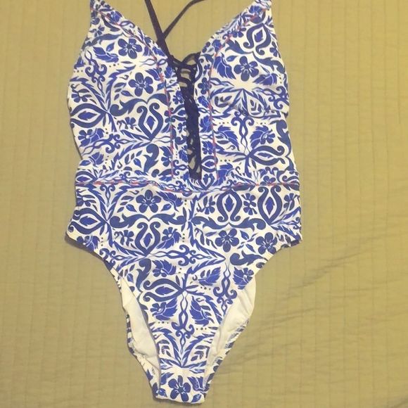 Nanette Lepore Talavera Floral Print Halter OnePc. - Picture 3 of 6